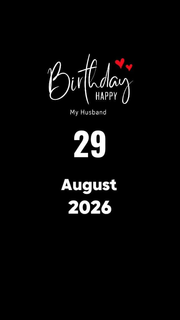 HBD HUSBAND 29 AUGUS