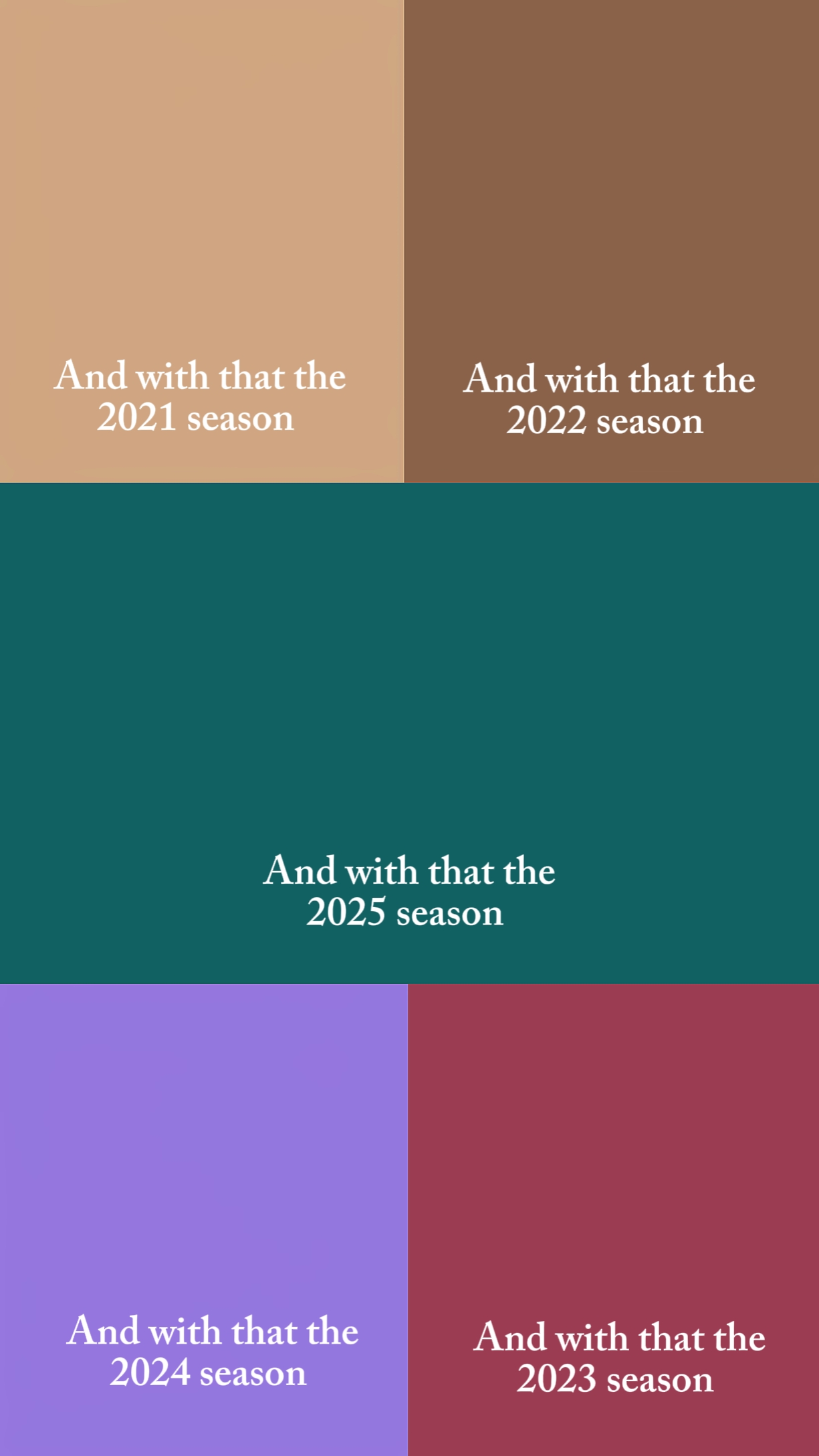2021 - 2025 시즌 