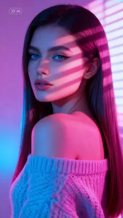 neon blue light