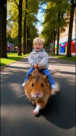 Hamster riding 