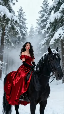 Femme sur un cheval