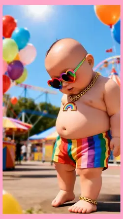 Cute rainbow baby