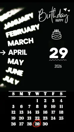 Hbd 29 april 2029