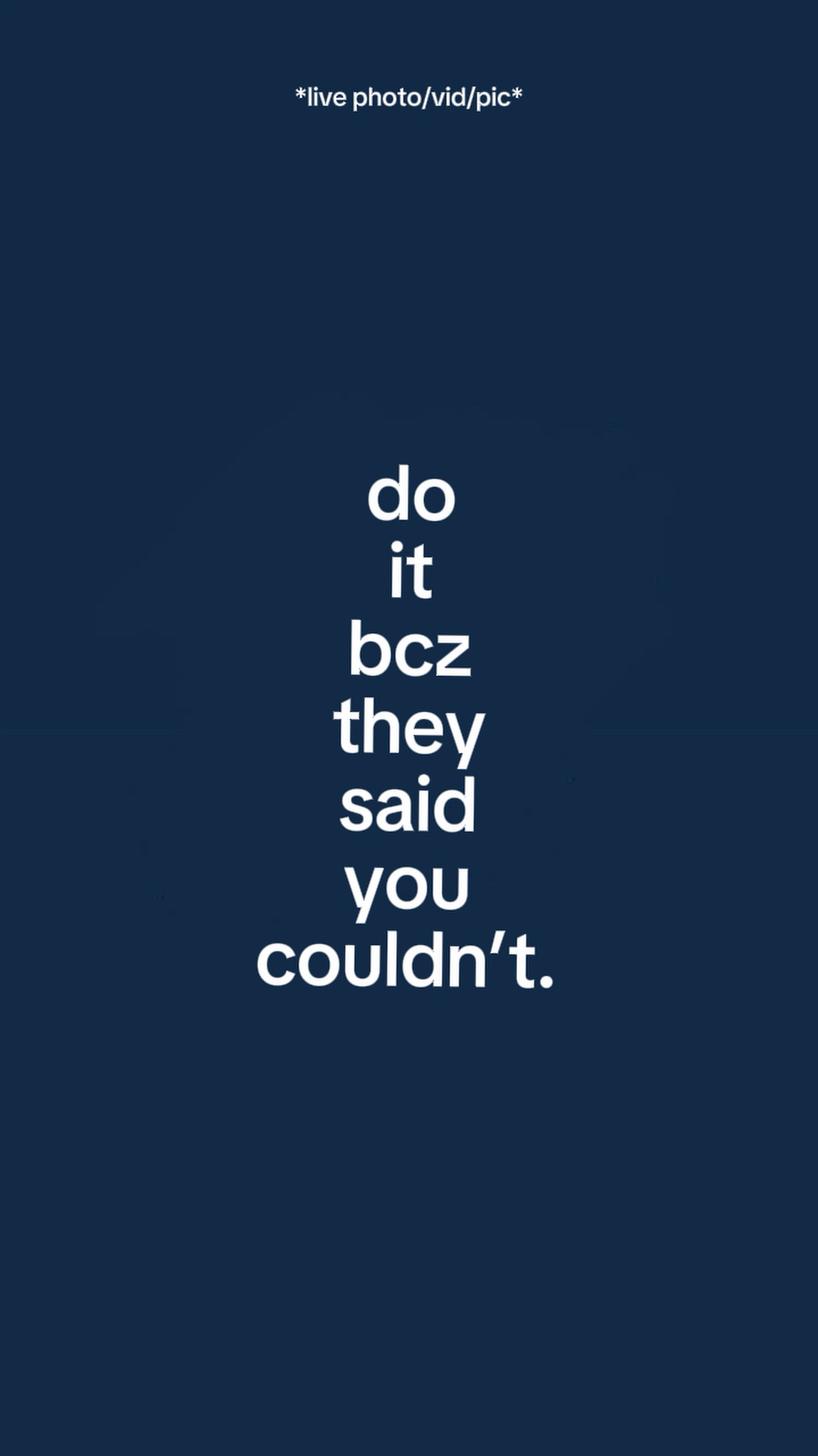 Theysaidyoucouldnt