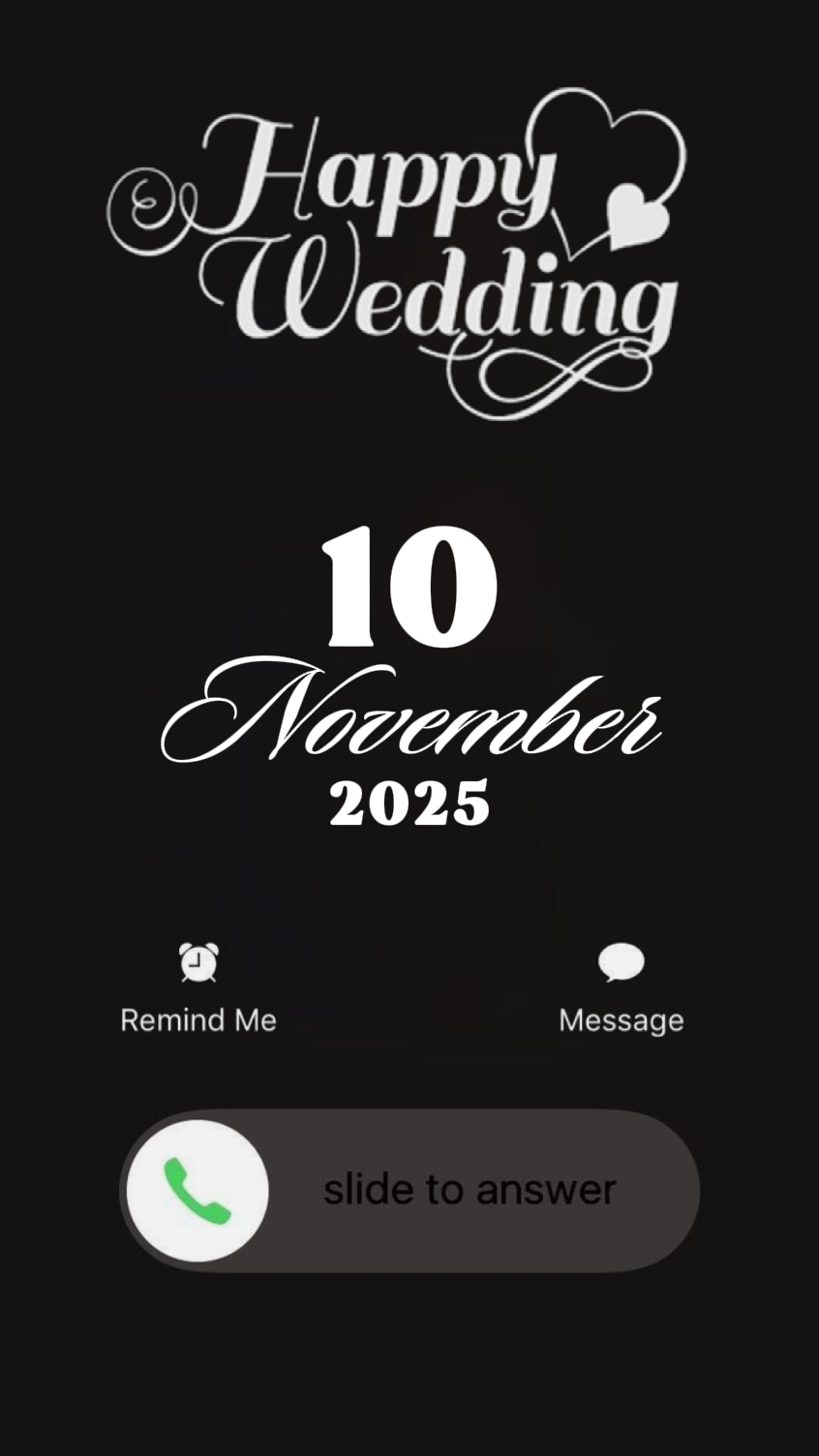 CASAMENTO EM 10 DE NOVEMBRO.