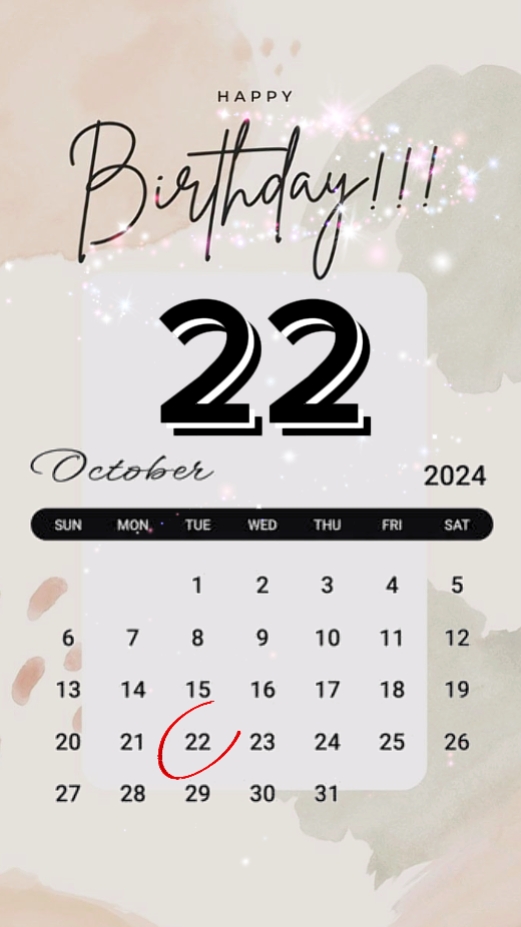 HBD 22 oct 2024