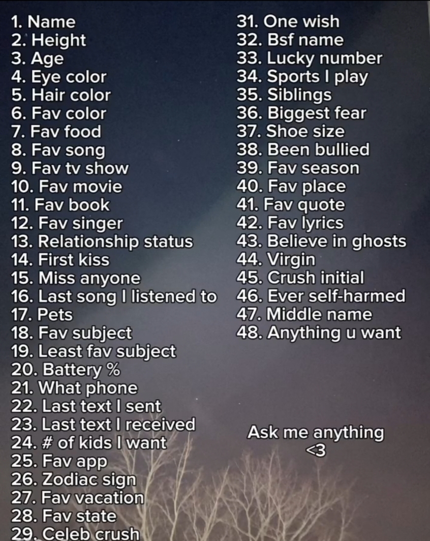 ask me anything