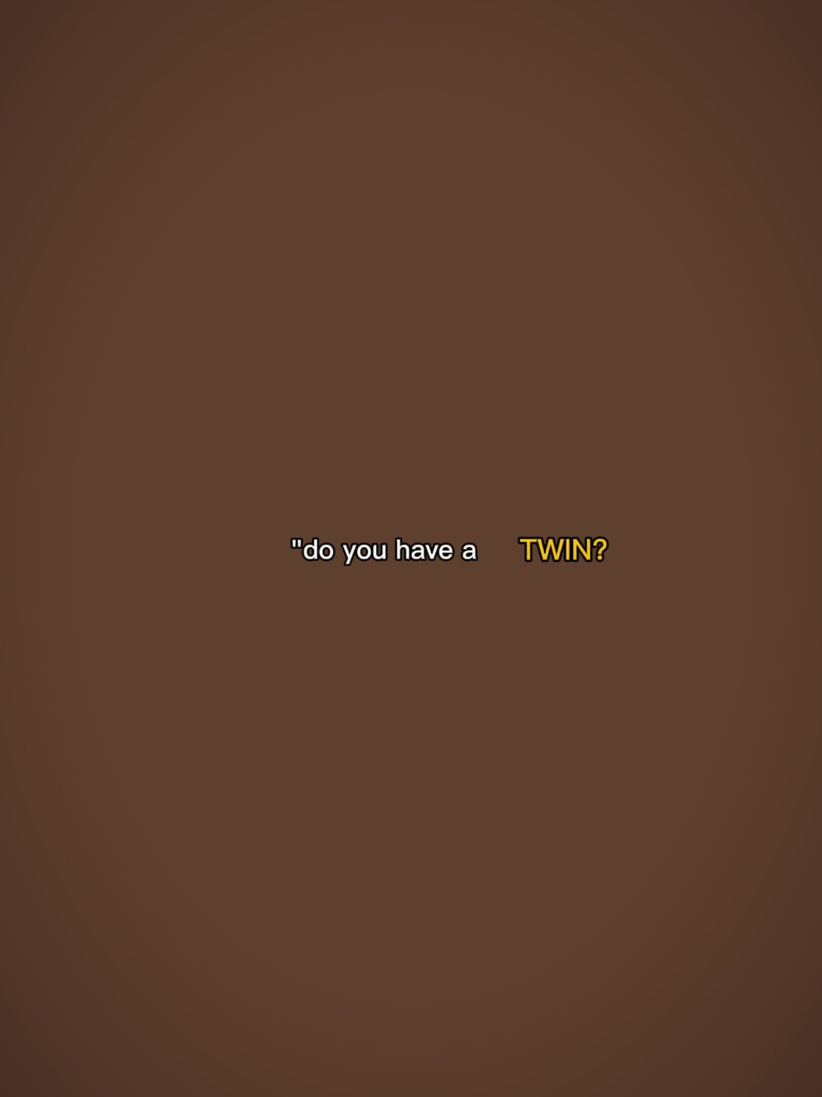 Do you have a TWIN ?