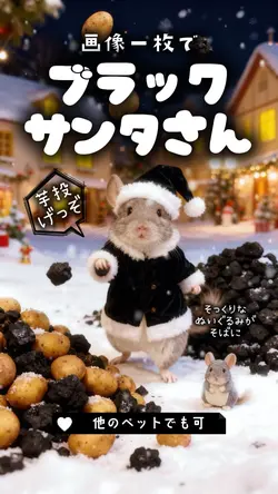 画像一枚でブラックサンタさん🐦⬛🎄
