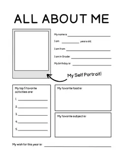 all about me form 