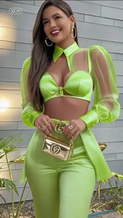 Conjunto verde limão