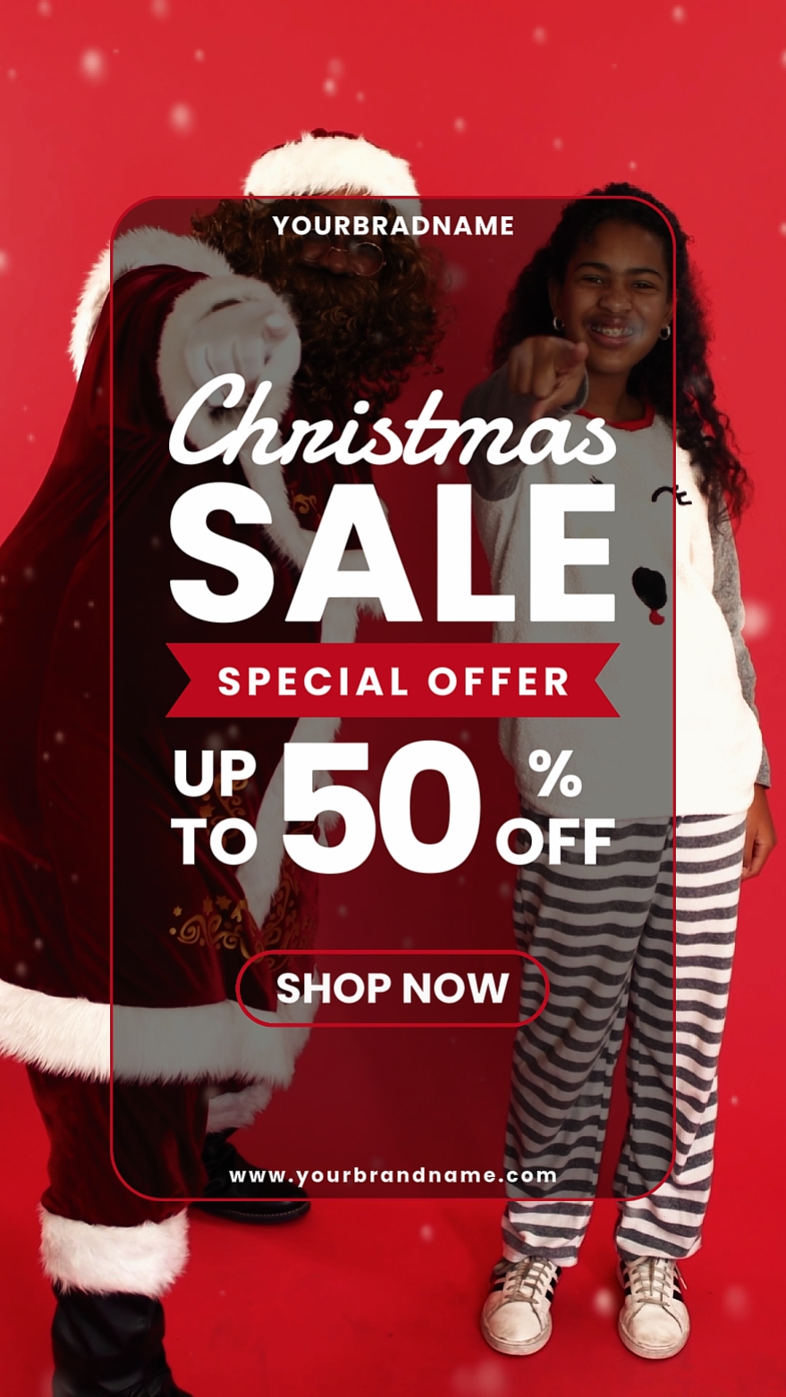 Flyer de vente de Noël