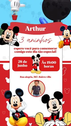 convite mickey