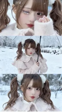 🩷雪の中の少女