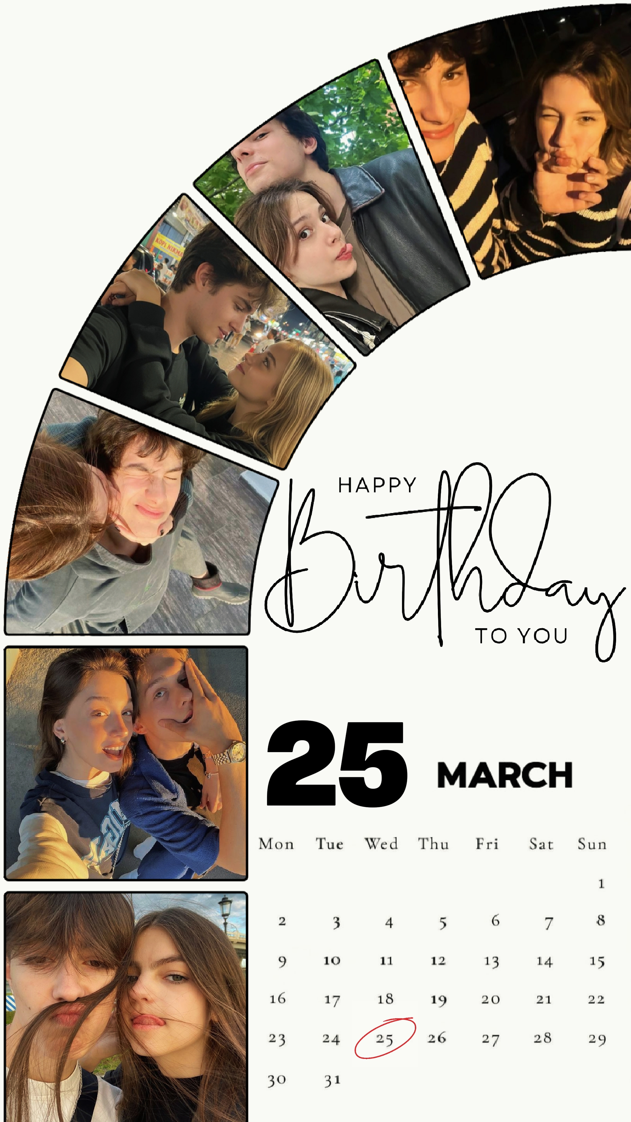 ANNIVERSAIRE LE 25 MARS