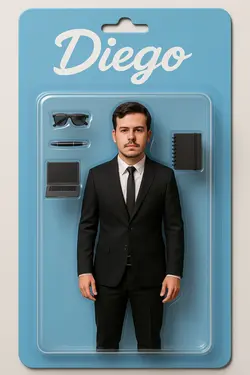 Boneco na caixa 