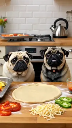 pizzas e pugs