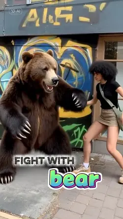 Fight with bear