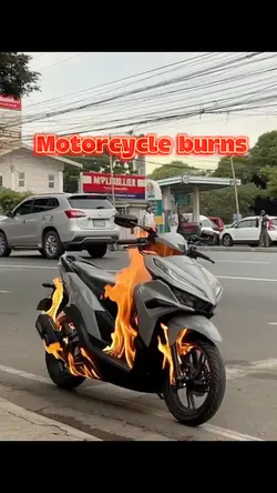 Motorcycle burns