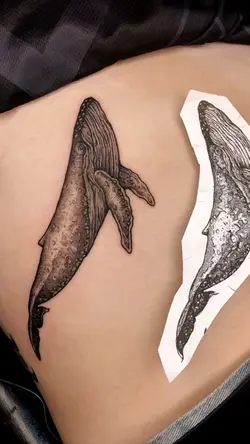 1คลิป รอยสักวาฬ🐋🌊