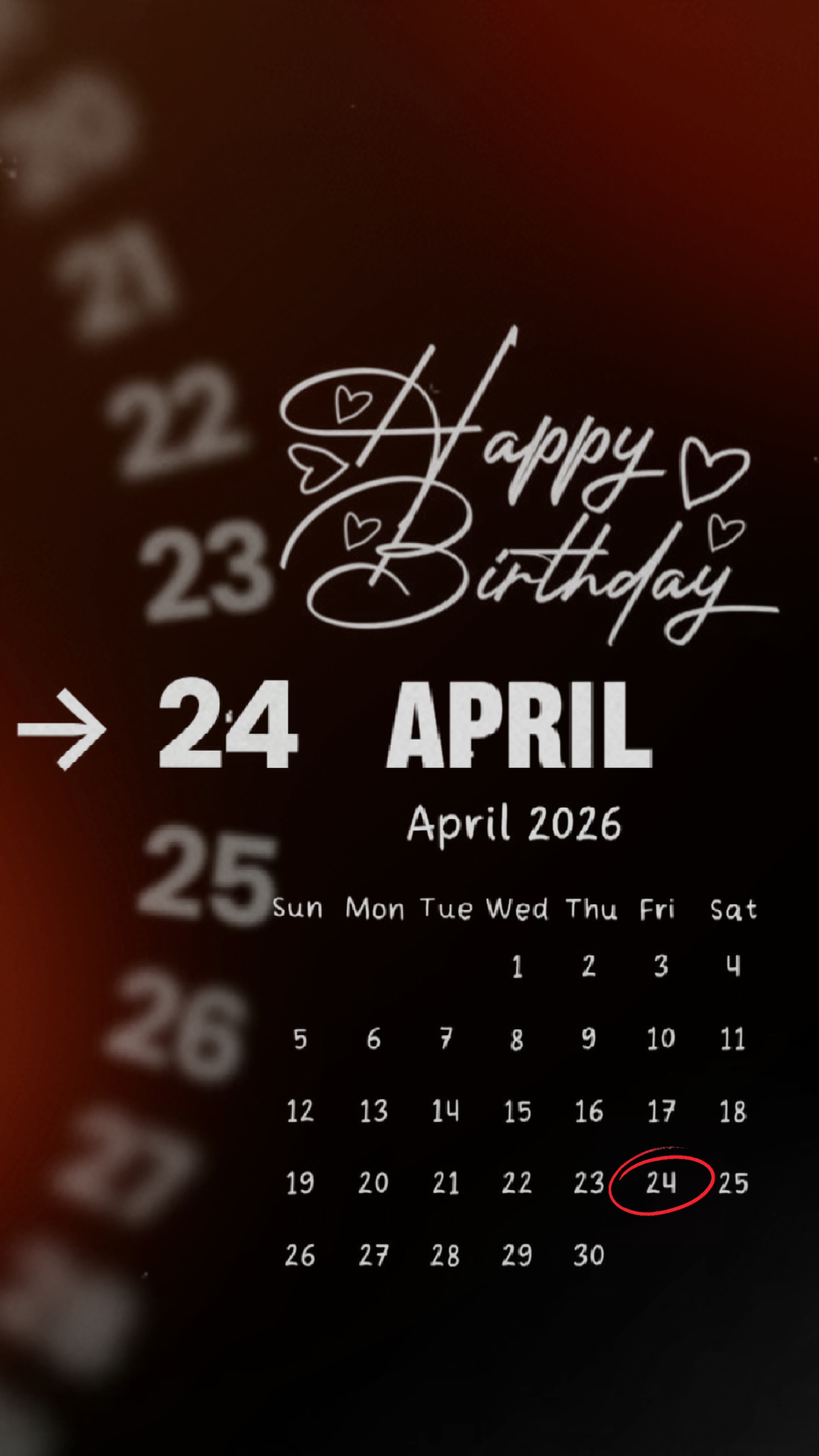 Birthday 24 April