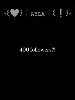400 followers?!