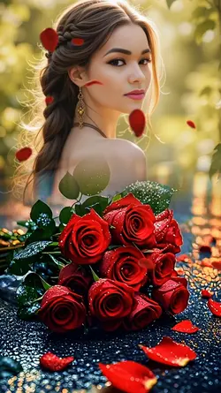 Rosas e pétalas