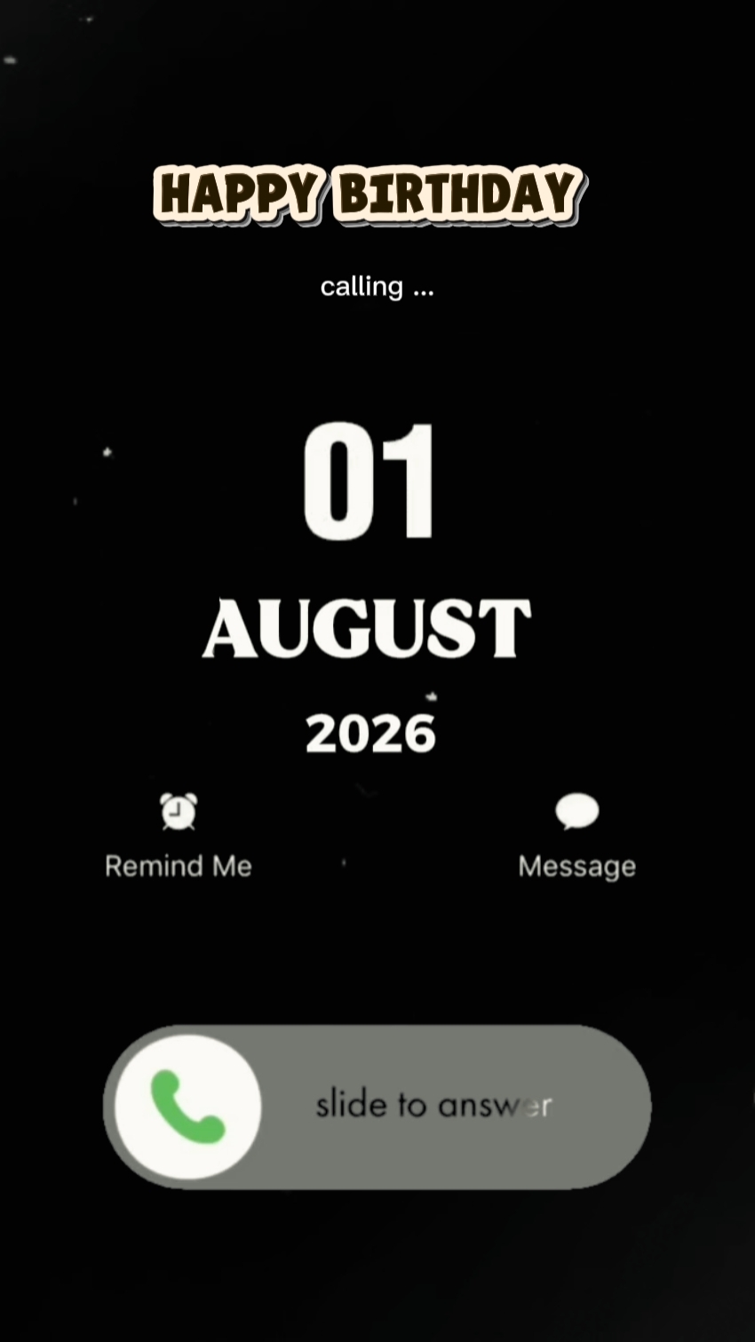 BIRTHDAY 01 AUGUST 