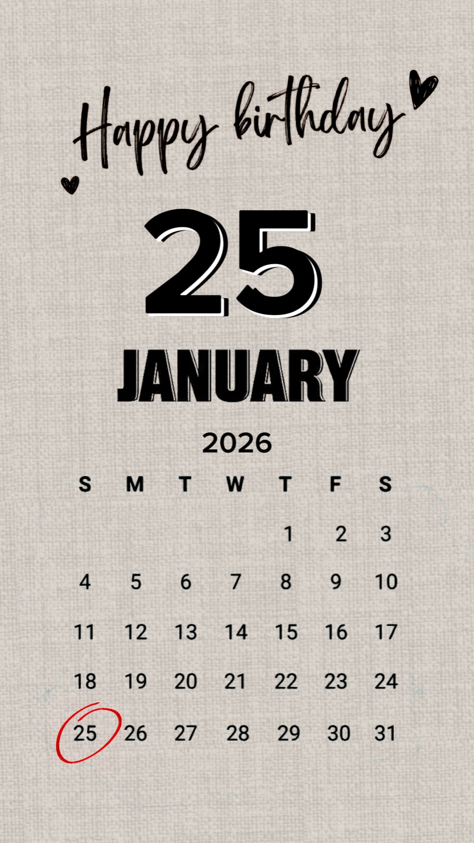hbd 26 janvier 2026