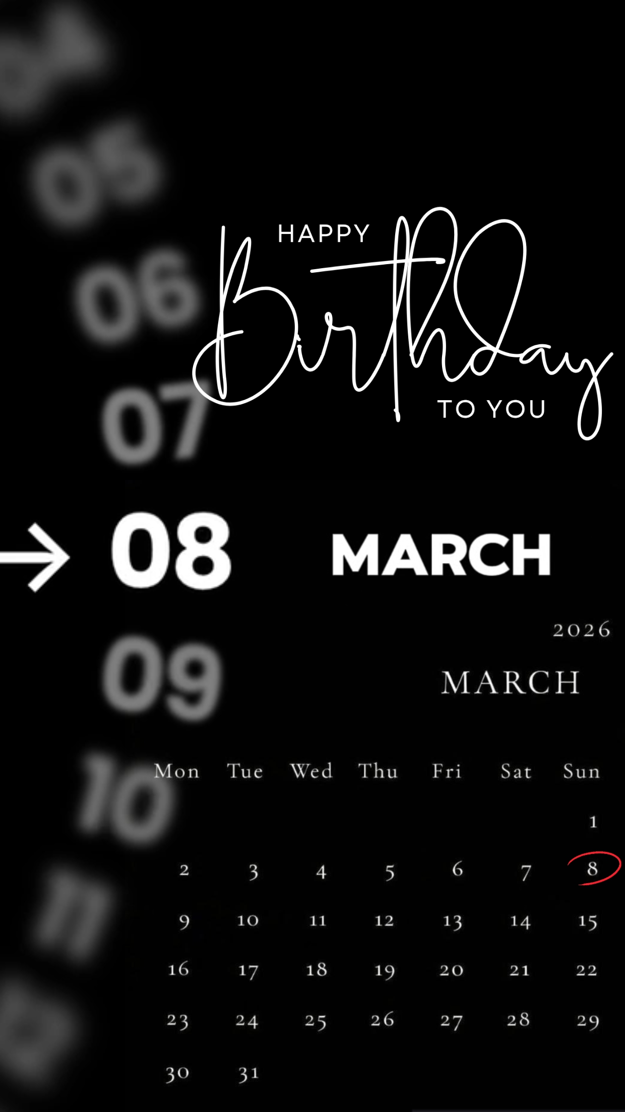 ANNIVERSAIRE 08 MARS
