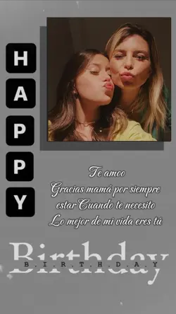 Happy Birthday mamá 