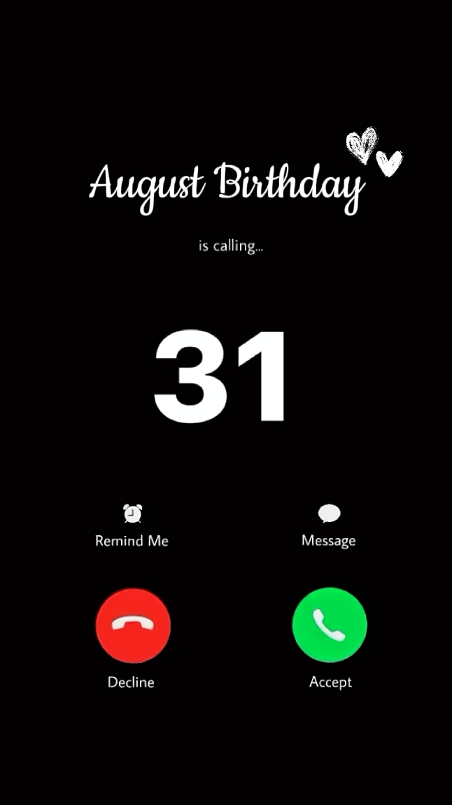 31 August Birthday 