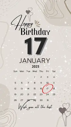birthday 17 Jan 2025
