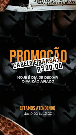 Promoção barbearia 