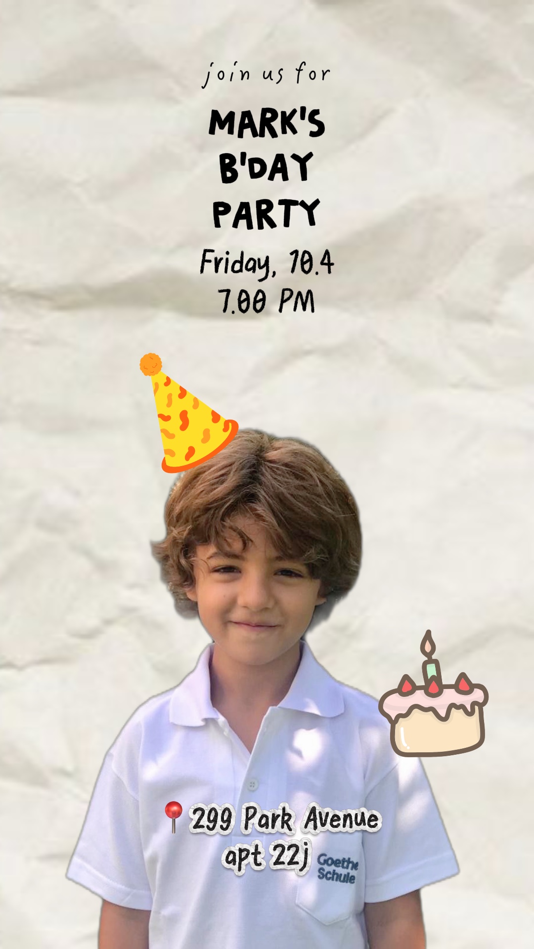 Convite de aniversário