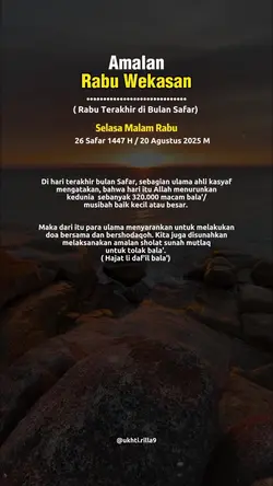 Amalan Rabu Wekasan