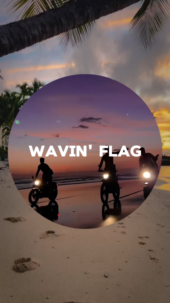 Uma bandeira acenando