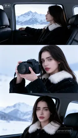 Winter photo collage