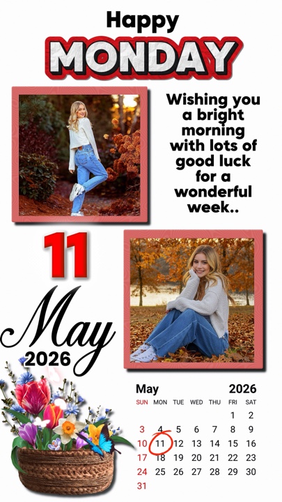 Monday 11 May 2026