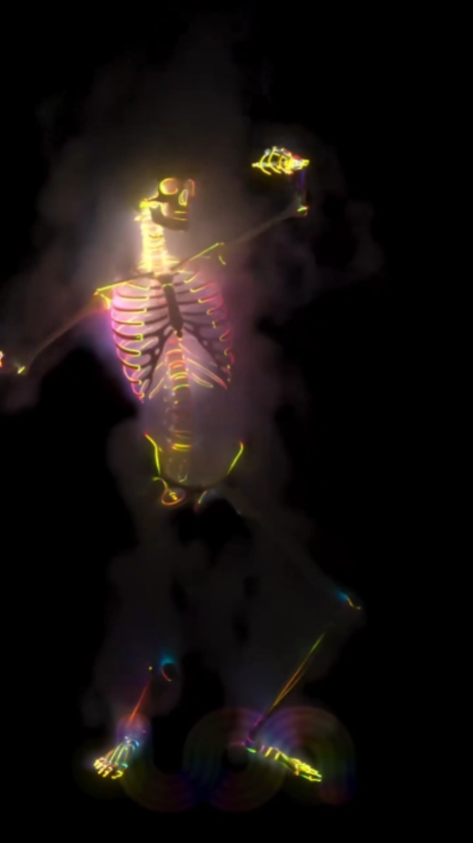 funny skeleton dance