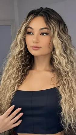 Efeito cabelo loiro 