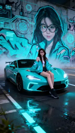 Cyan car 