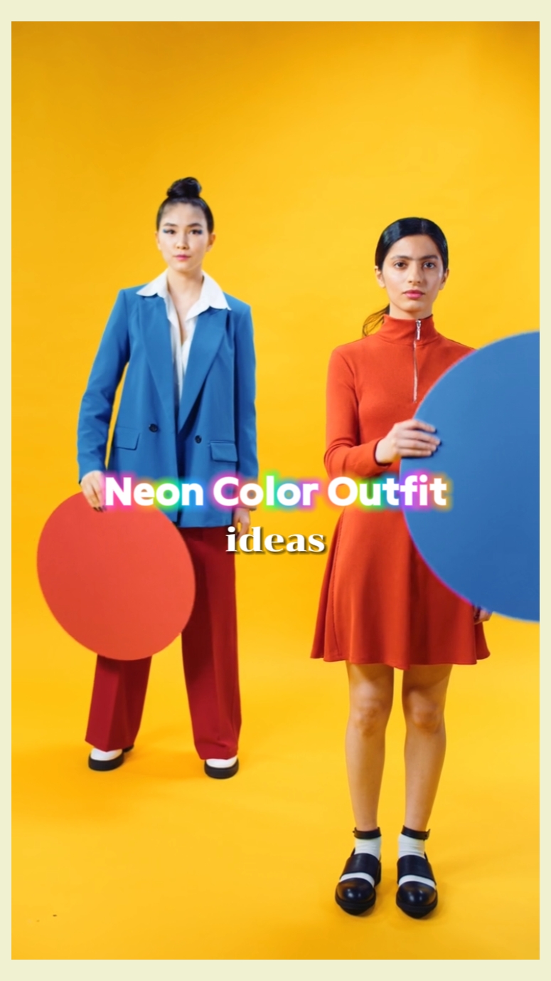 Neonfarbenes Outfit