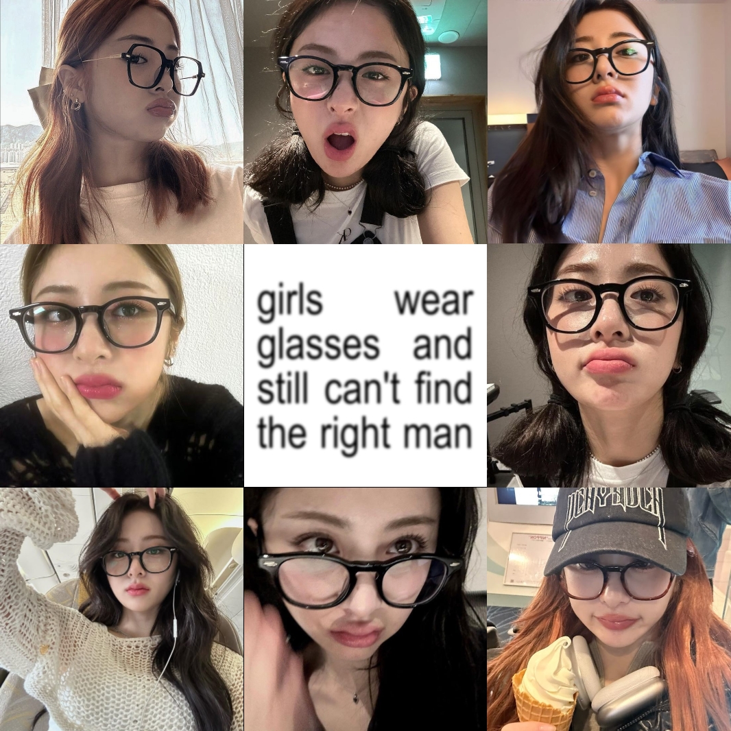 girls wear glasses