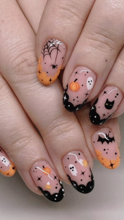 Halloween nail art 
