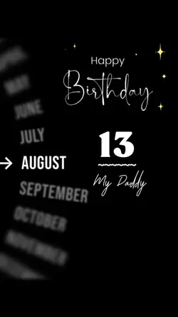 HBD DADDY 13 AUGUST