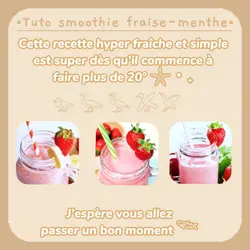 Tuto Smoothie Fraise