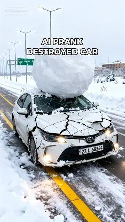 Destroyed car prank