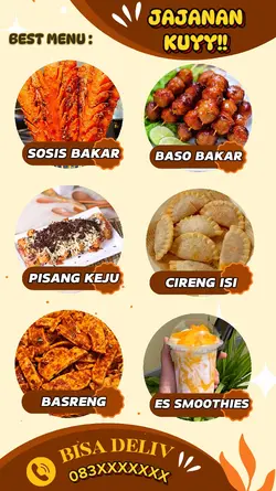 Menu jajanan kedai
