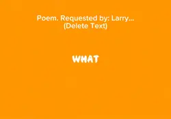Poem. (Requested)